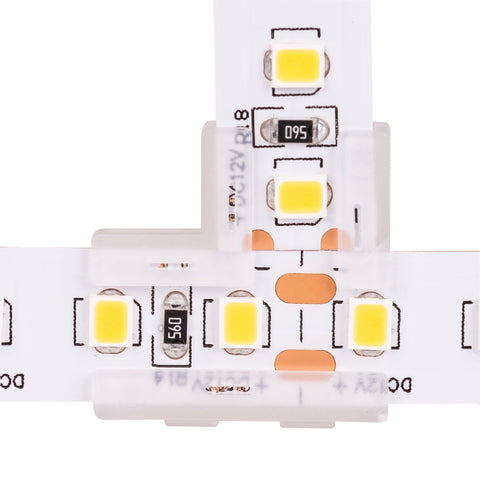 T Shape LED Strip Connector to suit IP20 10mm PCB LED Strip - HV9954-T