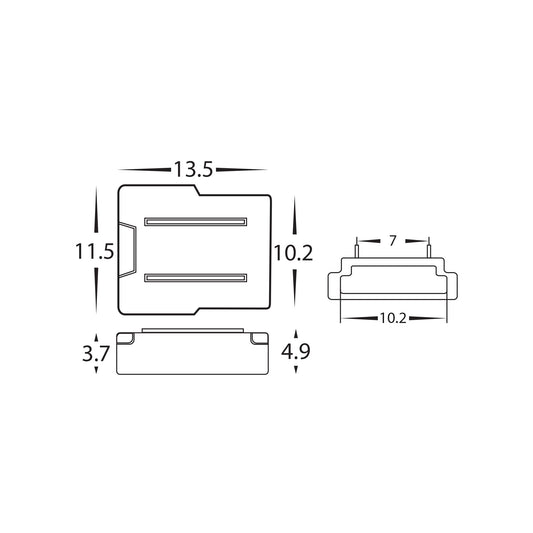 LED Strip Connector to suit IP20 10mm PCB LED Strip - HV9954-10PK