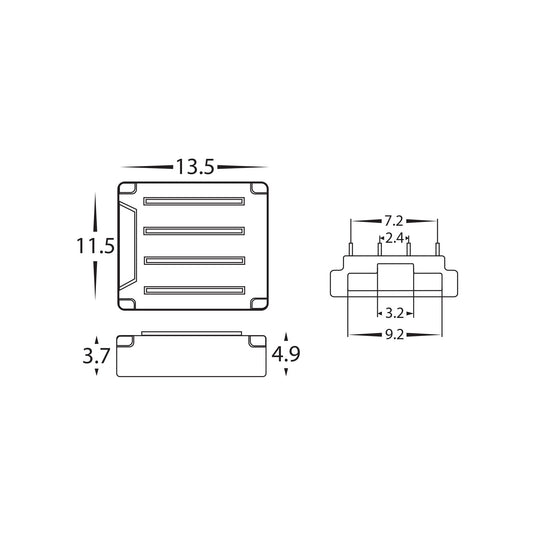 LED Strip Connector to suit IP20 10mm PCB RGB LED Strip - HV9955-5PK
