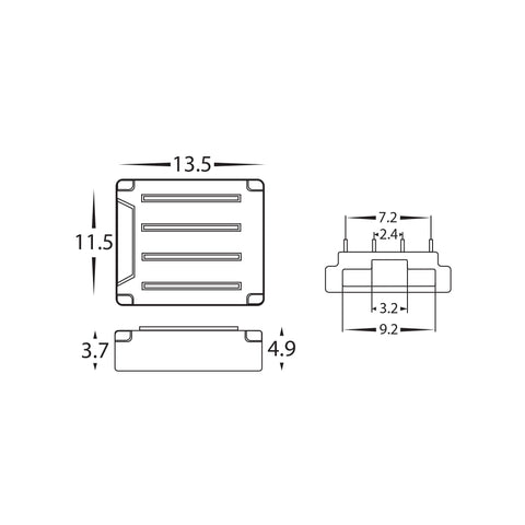 LED Strip Connector to suit IP20 10mm PCB RGB LED Strip - HV9955-5PK