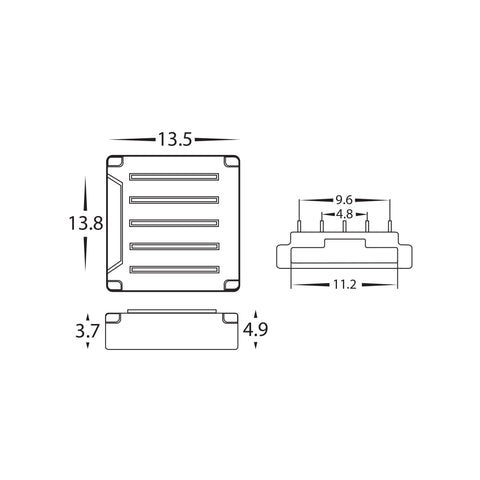 LED Strip Connector to suit IP20 12mm PCB RGBC or RGBW LED Strip - HV9956