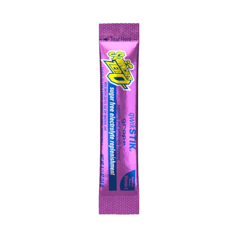 Electrolyte Hydration Sugar Free Powder Qwik Stiks Grape - Sqwincher - HYD-SQW-QS-GR