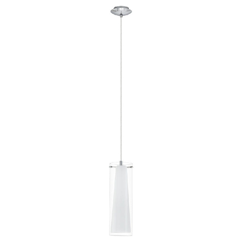 Pinto 1 Light Pendant Chrome & Clear White 110mm - 89832 - ARCK Electrical Wholesale Supplies