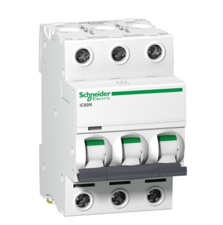 Miniature circuit breaker (MCB), Acti9, iC60N Disbo, 3P, 25A, C curve, 6000A (IEC/EN 60898-1), 10kA (IEC/EN 60947-2)-A9F44325