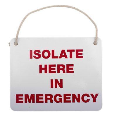 Isolate Here Sign for LV Rescue Kit - SIGN-ISO