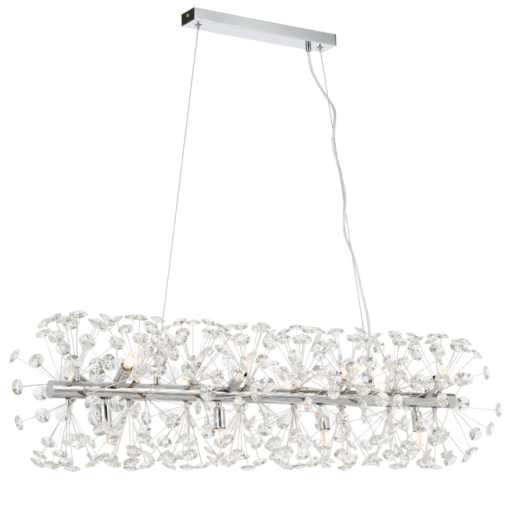 LERIDA 12 LIGHT RECTANGULAR PENDANT - PE12R-CH