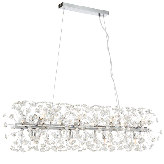 LERIDA 12 LIGHT RECTANGULAR PENDANT - PE12R-CH