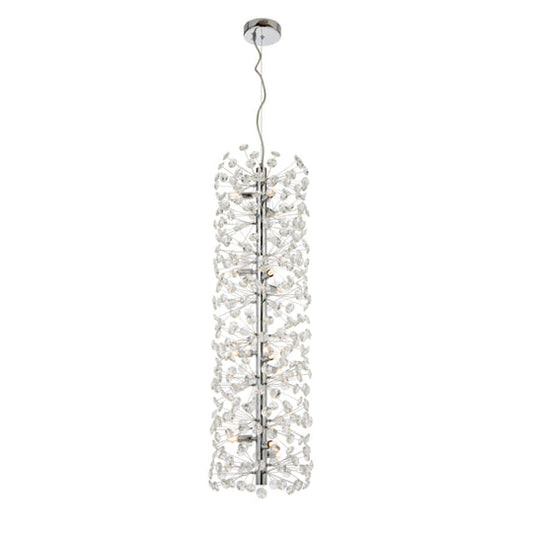 LERIDA 12 LIGHT VERTICAL PENDANT - PE12V-CH