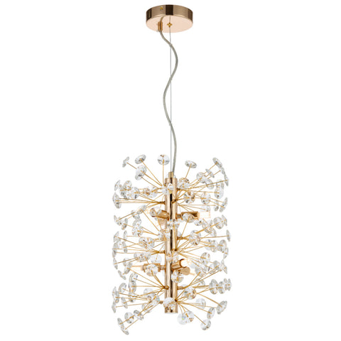 LERIDA 6 LIGHT VERTICAL PENDANT - PE6V-GD