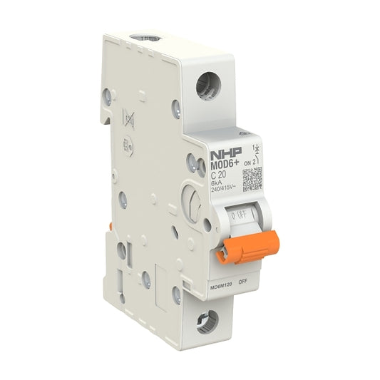 MOD6+ MCB 6kA 1P 50A C Curve - MD6M150 - ARCK Electrical Wholesale Supplies