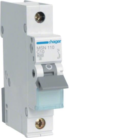 Hager 10 Amp Miniature Circuit - MSN110