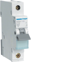 Hager 10 Amp Miniature Circuit - MSN110