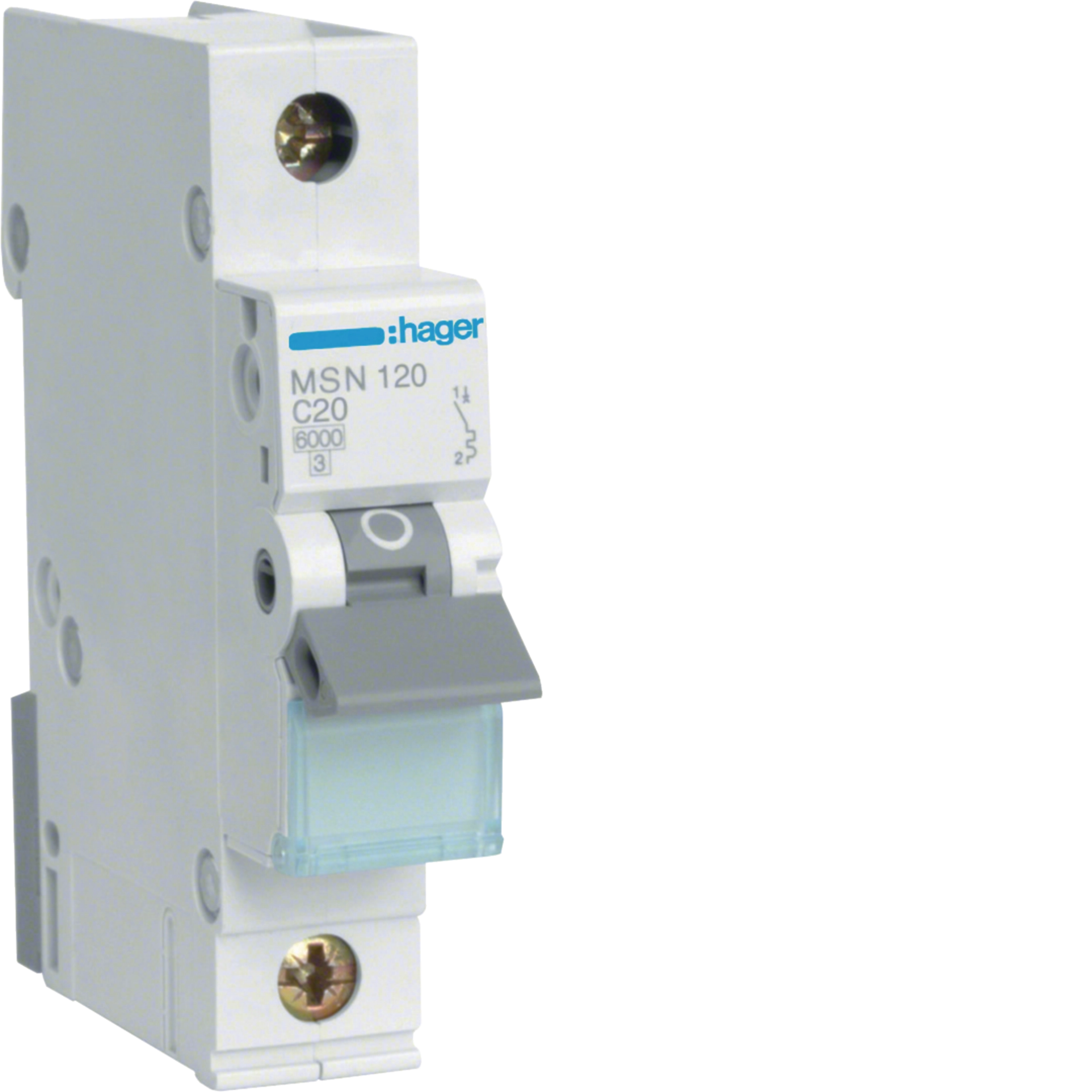 Hager 20 Amp Miniature Circuit - MSN120 - ARCK Electrical Wholesale Supplies