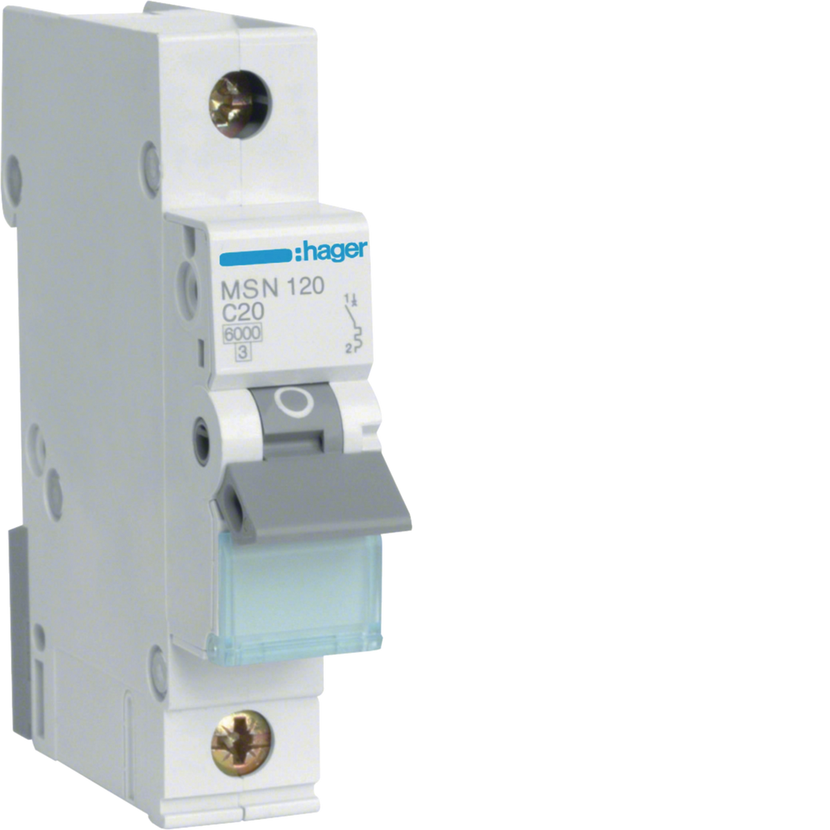 Hager 20 Amp Miniature Circuit - MSN120 - ARCK Electrical Wholesale Supplies