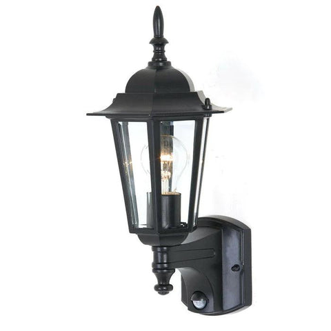 Tilbury 1 Light Sensor Exterior Wall Lights Black - MX4011-BLK-SEN