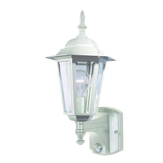 Tilbury 1 Light Sensor Exterior Wall Lights White - MX4011-WHT-SEN - ARCK Electrical Wholesale Supplies