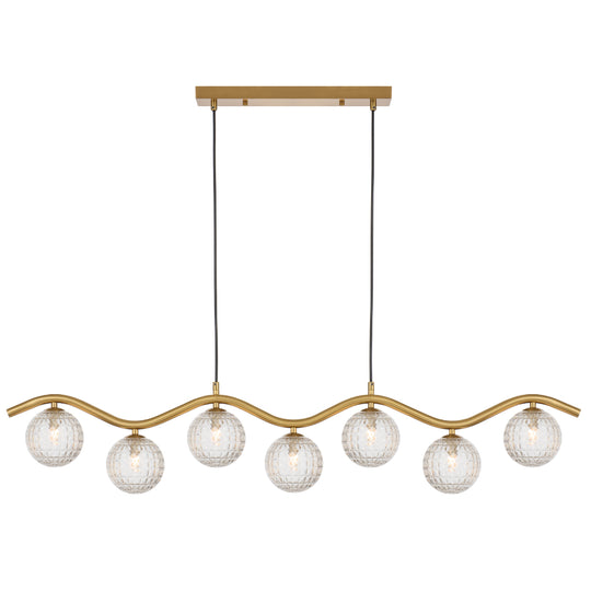 ORTON 7 LIGHT PENDANT ANTIQUE GOLD - PE7-AGCLP