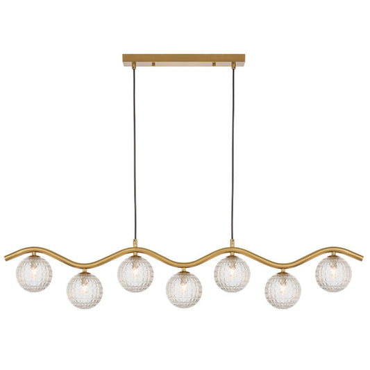 ORTON 7 LIGHT PENDANT ANTIQUE GOLD - PE7-AGCLP