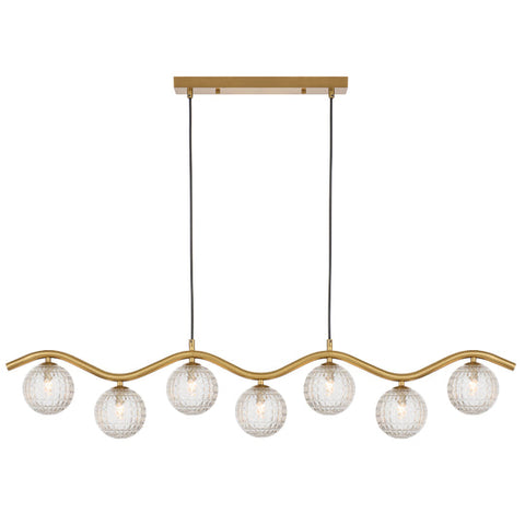 ORTON 7 LIGHT PENDANT ANTIQUE GOLD - PE7-AGCLP