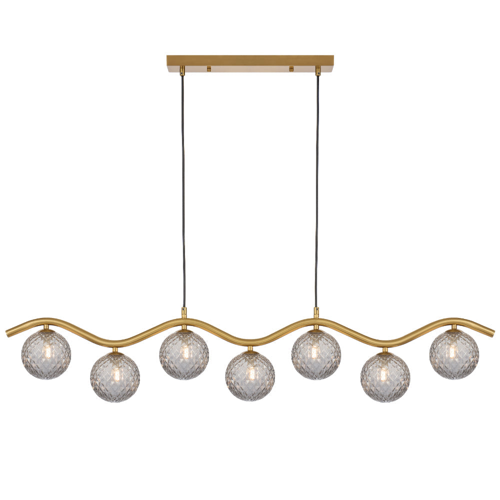 ORTON 7 LIGHT PENDANT ANTIQUE GOLD - PE7-AGSMT