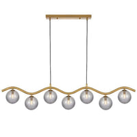 ORTON 7 LIGHT PENDANT ANTIQUE GOLD - ORTON PE7-AGSM