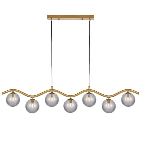ORTON 7 LIGHT PENDANT ANTIQUE GOLD - PE7-AGSM