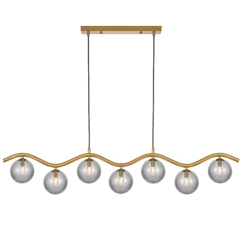 ORTON 7 LIGHT PENDANT ANTIQUE GOLD - PE7-AGSM