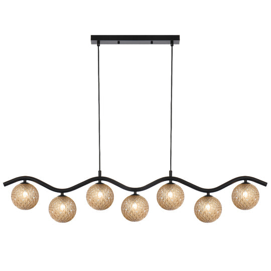 ORTON 7 LIGHT PENDANT BLACK - PE7-BKAMT