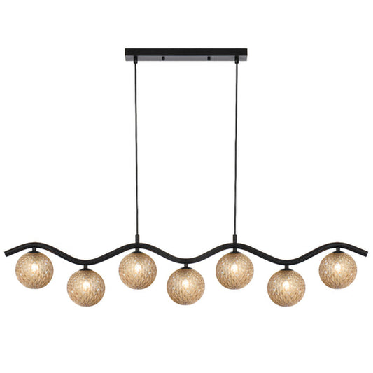 ORTON 7 LIGHT PENDANT BLACK - PE7-BKAMT