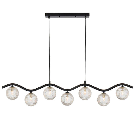 ORTON 7 LIGHT PENDANT BLACK - PE7-BKCLP
