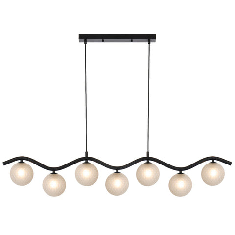 ORTON 7 LIGHT PENDANT BLACK - PE7-BKFRT
