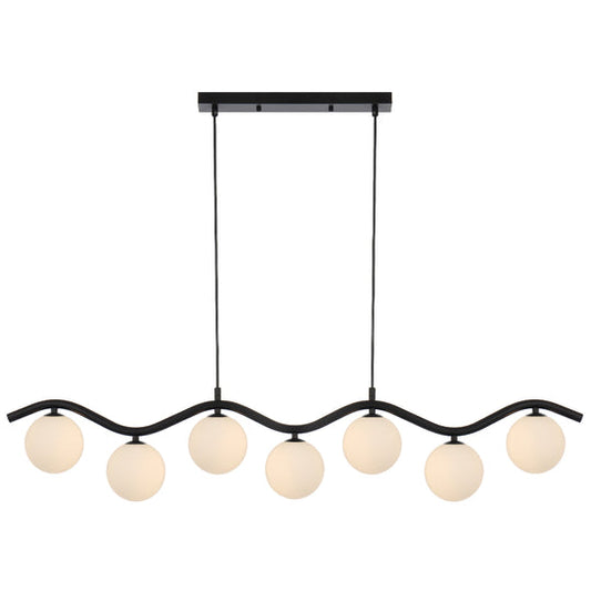 ORTON 7 LIGHT PENDANT BLACK - PE7-BKOM