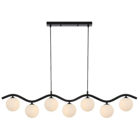 ORTON 7 LIGHT PENDANT BLACK - PE7-BKOM