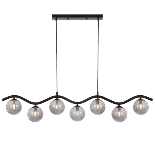 ORTON 7 LIGHT PENDANT BLACK - PE7-BKSM