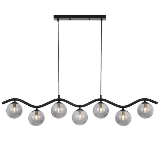ORTON 7 LIGHT PENDANT BLACK - PE7-BKSM