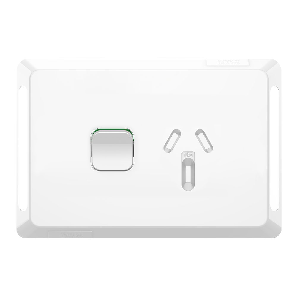 Clipsal Pro Series Clipsal Pro Single Powerpoint Double Pole 10A White Extra Vivid White - P3015D-XW - ARCK Electrical Wholesale Supplies