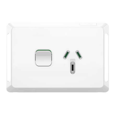 Clipsal Pro Series Clipsal Pro Single Powerpoint Double Pole 15A White Extra Vivid White - P3015D15-XW - ARCK Electrical Wholesale Supplies