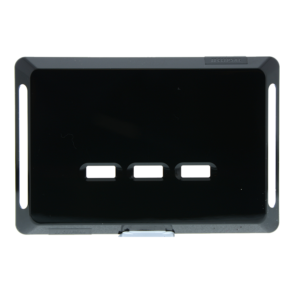 Clipsal Pro Series 3 Gang USB A Charging Station Skin Black - P3043HUSBC-BK - ARCK Electrical Wholesale Supplies