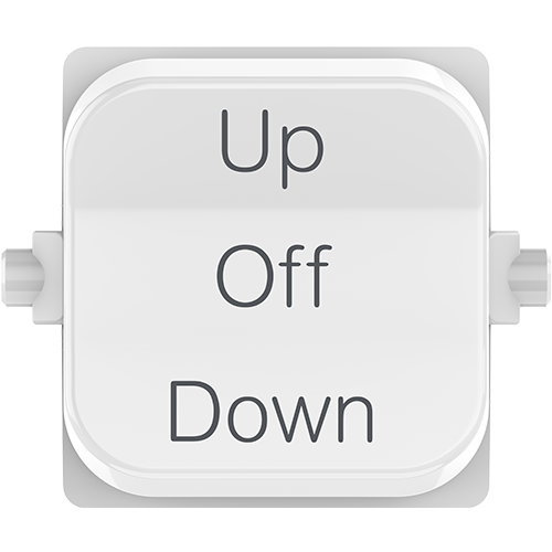 Clipsal Pro Series Dolly Toggle 3-Position UP-OFF-DOWN White Extra Vivid White - P49TUOD-XW - ARCK Electrical Wholesale Supplies