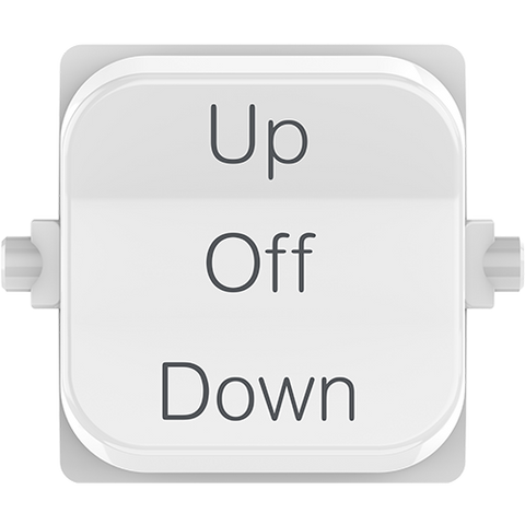 Clipsal Pro Series Dolly Toggle 3-Position UP-OFF-DOWN White Extra Vivid White - P49TUOD-XW - ARCK Electrical Wholesale Supplies