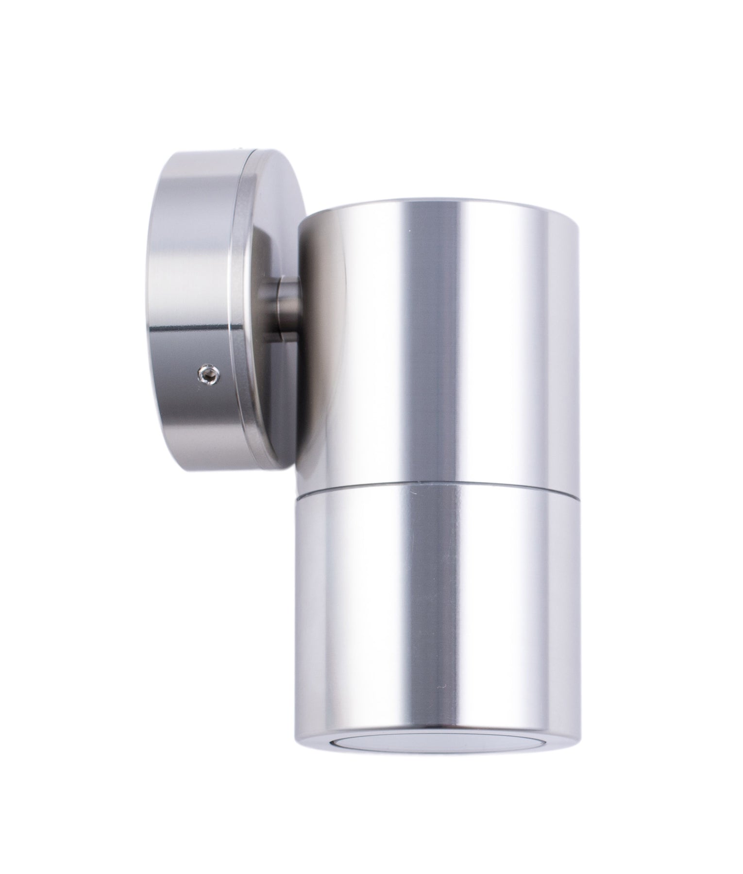PILLAR S/ADJ GU10 Shiny Silv IP65 RND B/Plate - PG1ASHSIL