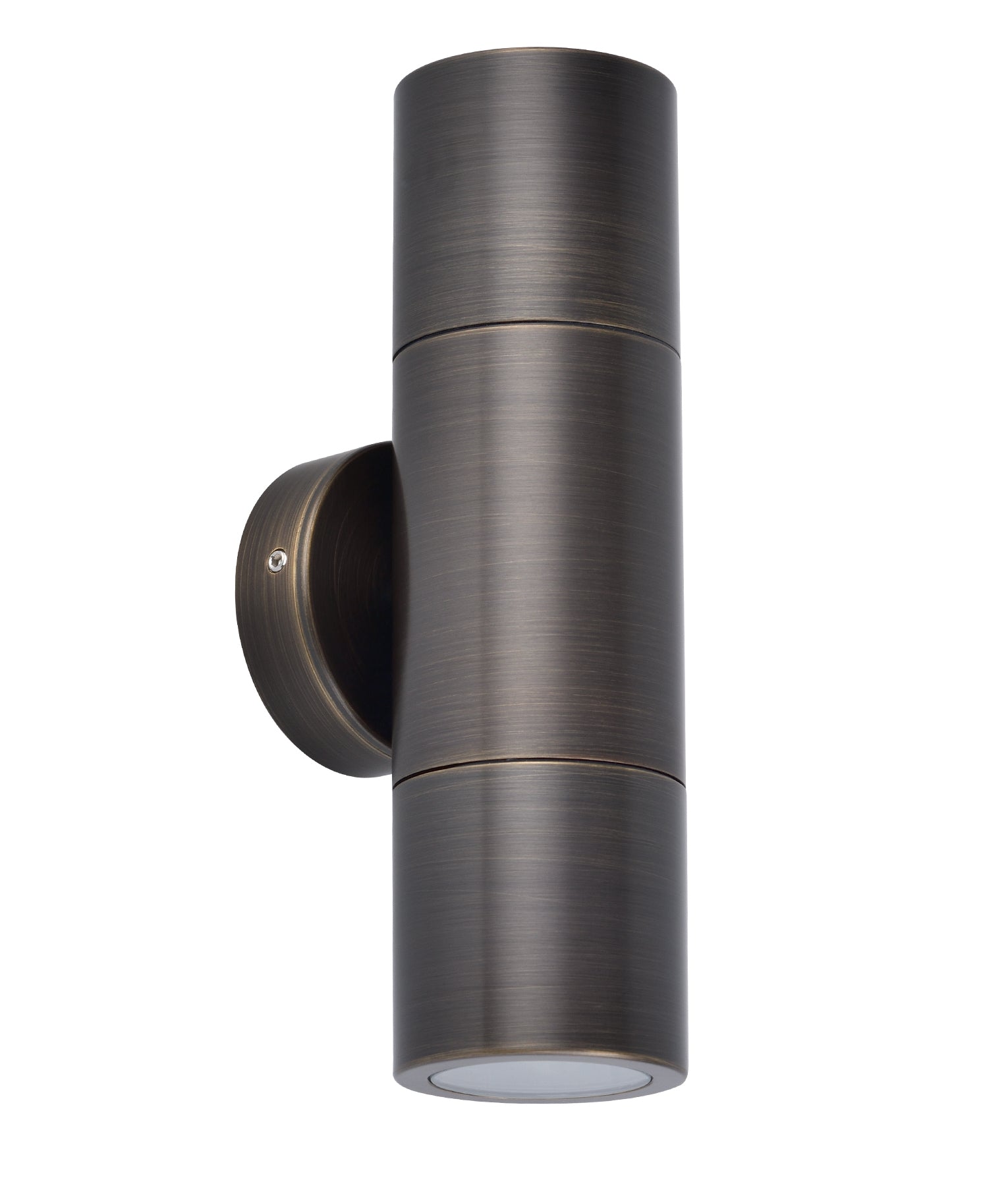 PILLAR S/ADJ 12V MR16 Rustic Brass IP65 RND B/Plate - PM1ABR