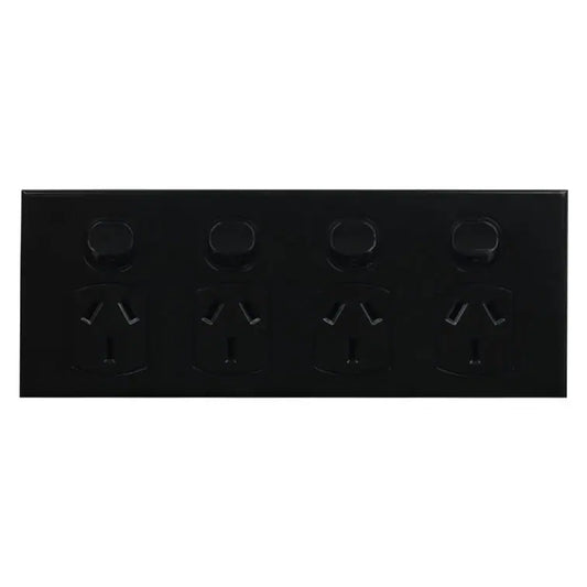 CSG 4 Gang Slimline GPO Powerp - PO410B-L - ARCK Electrical Wholesale Supplies