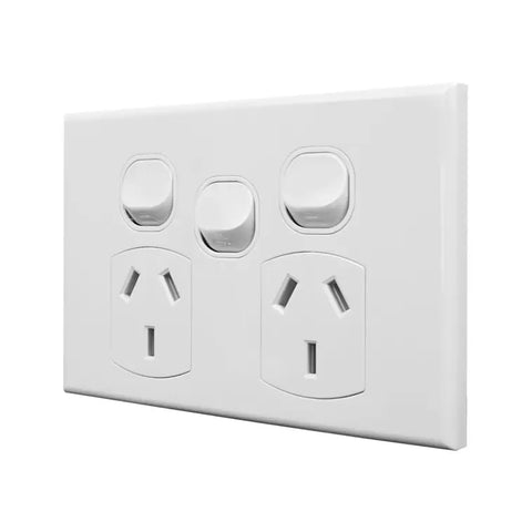 Double Power Point with Extra Switch - POD10X-L