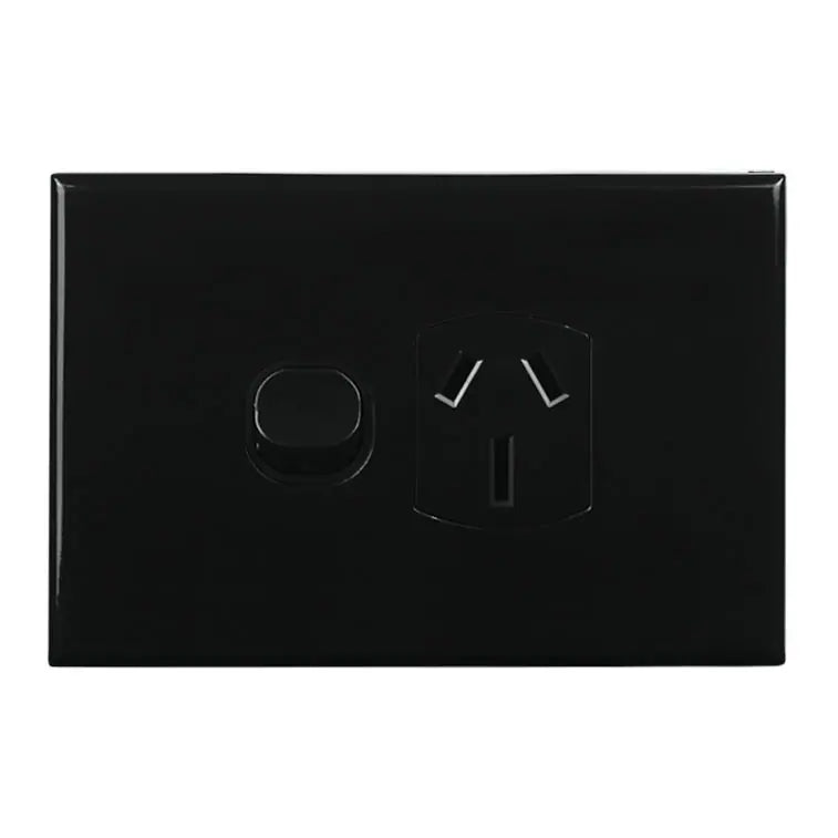 CSG Single Power Point Black - POS10B-L - ARCK Electrical Wholesale Supplies
