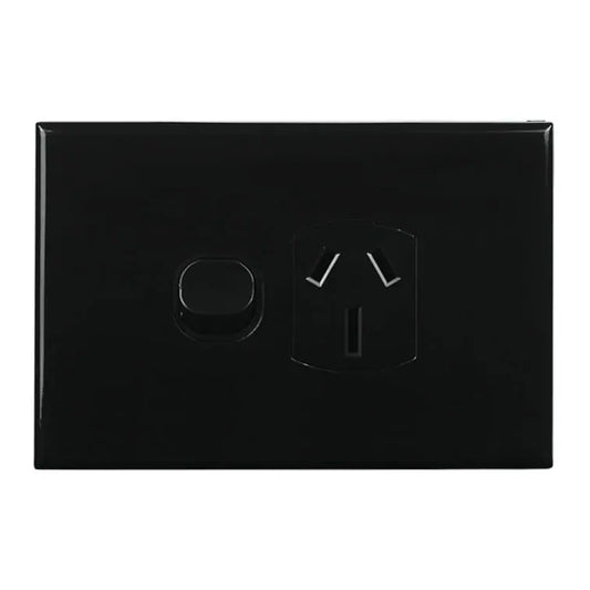 CSG Single Power Point Black - POS10B-L - ARCK Electrical Wholesale Supplies