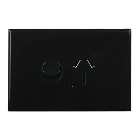 CSG Single Power Point Black - POS10B-L - ARCK Electrical Wholesale Supplies
