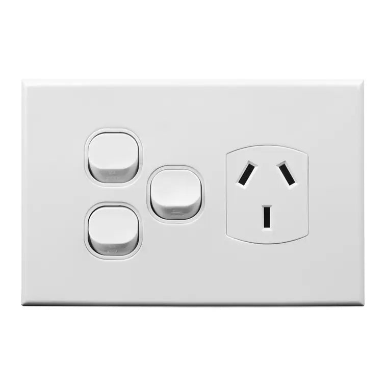 Single Power Point with 2 Extr - POS10XX-L - ARCK Electrical Wholesale Supplies