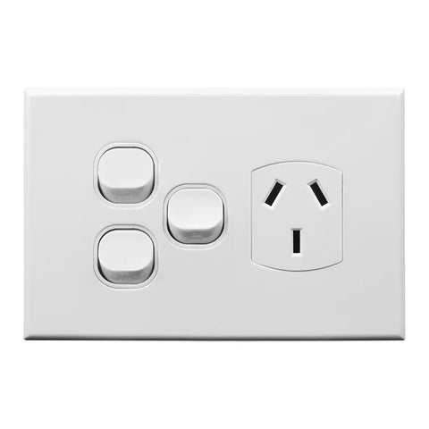 Single Power Point with 2 Extr - POS10XX-L - ARCK Electrical Wholesale Supplies