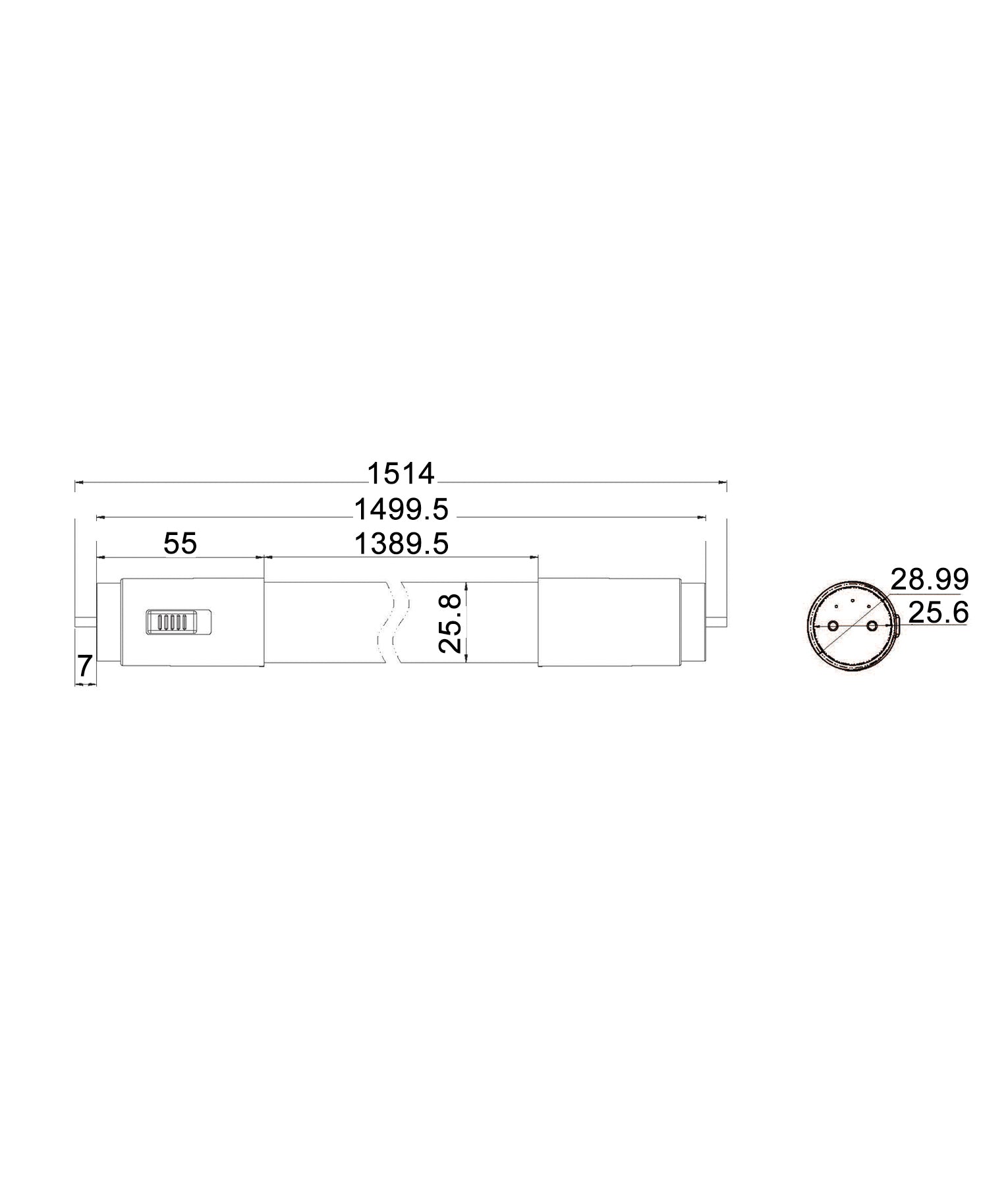 GLOBE LED T8 TUBE TRI 18W 4FT - PT8TRI1